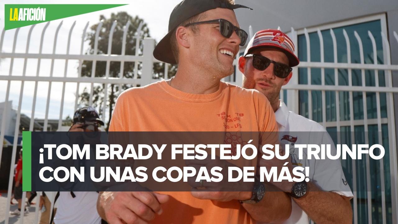 ¡Se le pasaron los tequilas! Captan a Tom Brady borracho tras celebración de Buccaneers