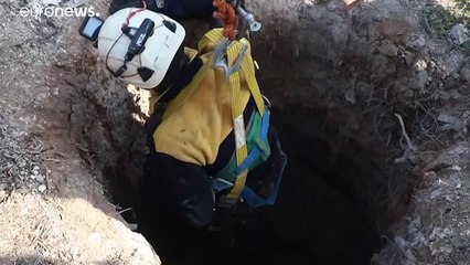 Syria's White Helmets rescue four-year-old girl from well