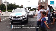 Se realizó el bocinazo pidiendo el regreso de las clases presenciales