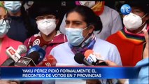 Yaku Pérez pidió formalmente el reconteo de votos en siete provincias