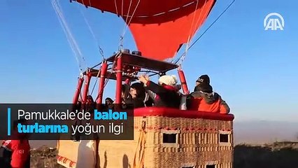 Pamukkale'de balon turlarına yoğun ilgi