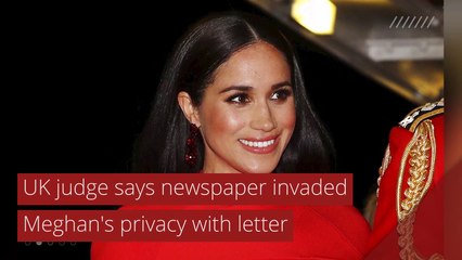 UK judge says newspaper invaded Meghan's privacy with letter, and other top stories in international news from February 12, 2021.
