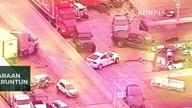Laka Maut, Tabrakan Beruntun Seratus Kendaraan di Texas