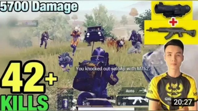 Power of M762 | New world record 42+ kills with Solo vs Squad || Tacaz PUBG MOBILE