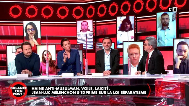 Echanges très vif hier soir, sur C8, entre Jean-Luc Mélenchon et la chroniqueuse Laurence Saillet sur les musulmans : Regardez comme vous êtes méchante et agressive avec votre vilain visage, ma pauvre !