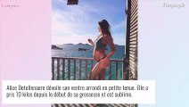 Alice Detollenaere enceinte et +10 kg : elle dévoile son baby bump en culotte et brassière