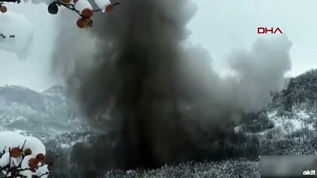 Terör örgütü PKK'ya ait 160 kilo patlayıcı böyle imha edildi