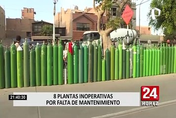 Ocho plantas de oxígeno se encuentran inoperativas por mantenimiento