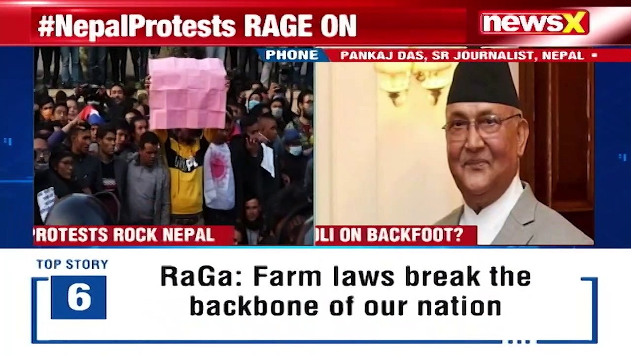 Protests In Nepal Demanding Oli, HM's Resignation Oli Losing His Hold NewsX(1)