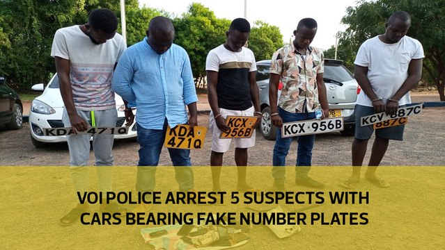 Voi police arrest five suspects with cars bearing fake number plates