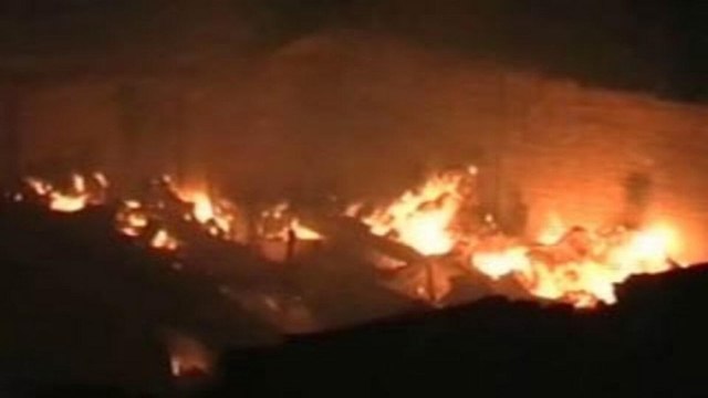 UP: Fire breaks in Firozabad, 10 shops burnt to ashes