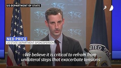 US State Department declares opposition to further Israeli settlements