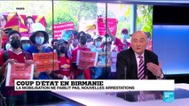 Coup d'État en Birmanie : des centaines de milliers de Birmans de nouveau dans la rue