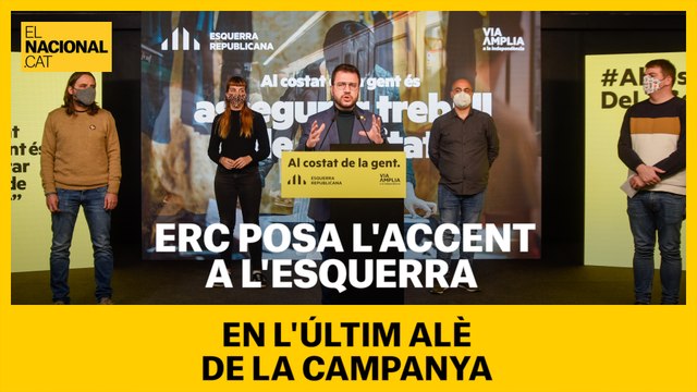 ERC posa l'accent a l'esquerra en l'últim alè de la campanya