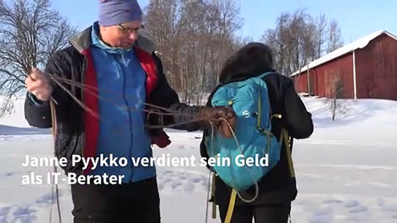 Zauberhafte Kunst im Schnee