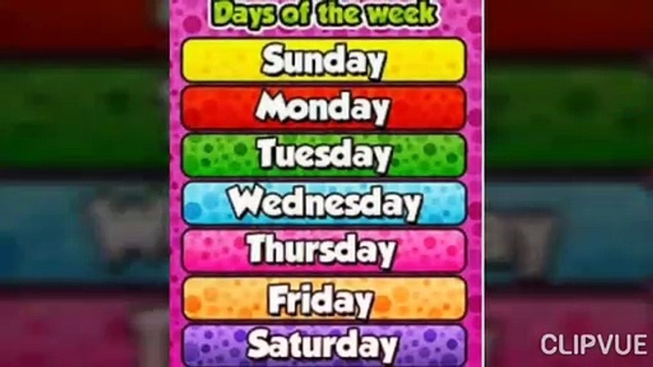 Days of the week/ days name