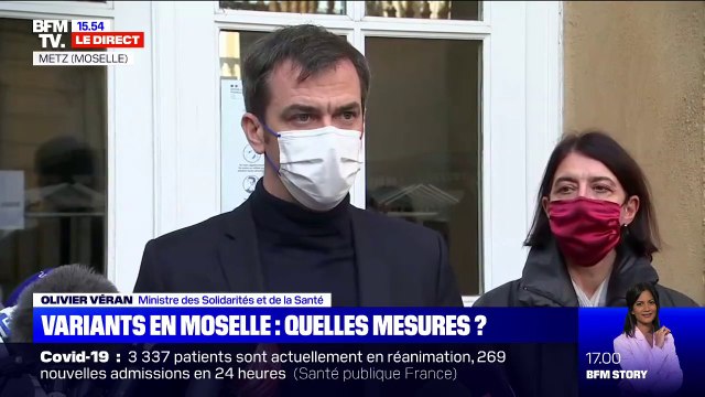 Selon Olivier Véran, le nombre de cas de variants en Moselle est désormais estimé à plus de 100 nouveaux cas par jour