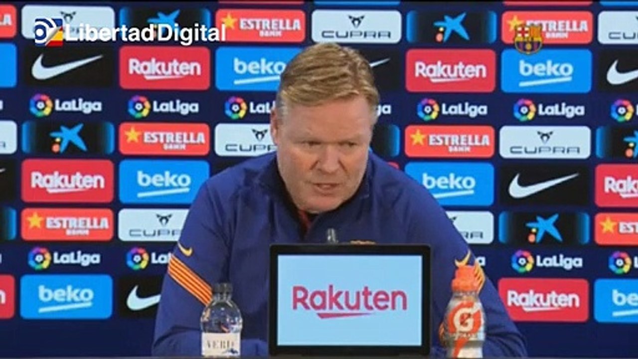 Koeman sobre la sanción a Piqué: "Hay que tener cuidado porque con poco te pueden hacer un problema"