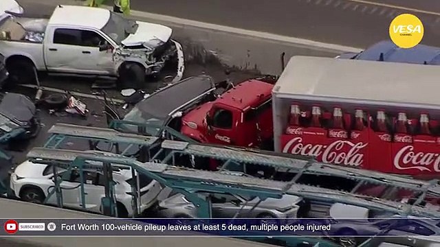 Fort Worth 100 vehicle pileup leaves at least 5 dead, multiple people injured