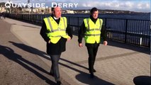 2021: Derry Mayor Brian Tierney does the rounds with wardens as council gets to grips with fouling issue