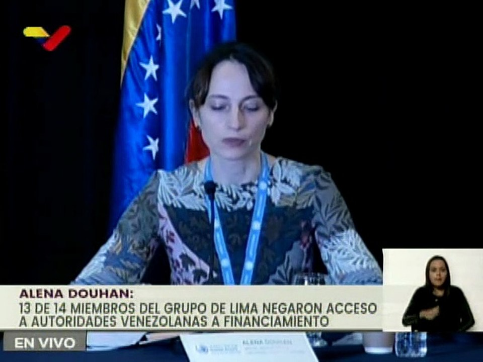Relatora Douhan: Congelamiento de activos del BCV imposibilitan mantenimiento de servicios básicos