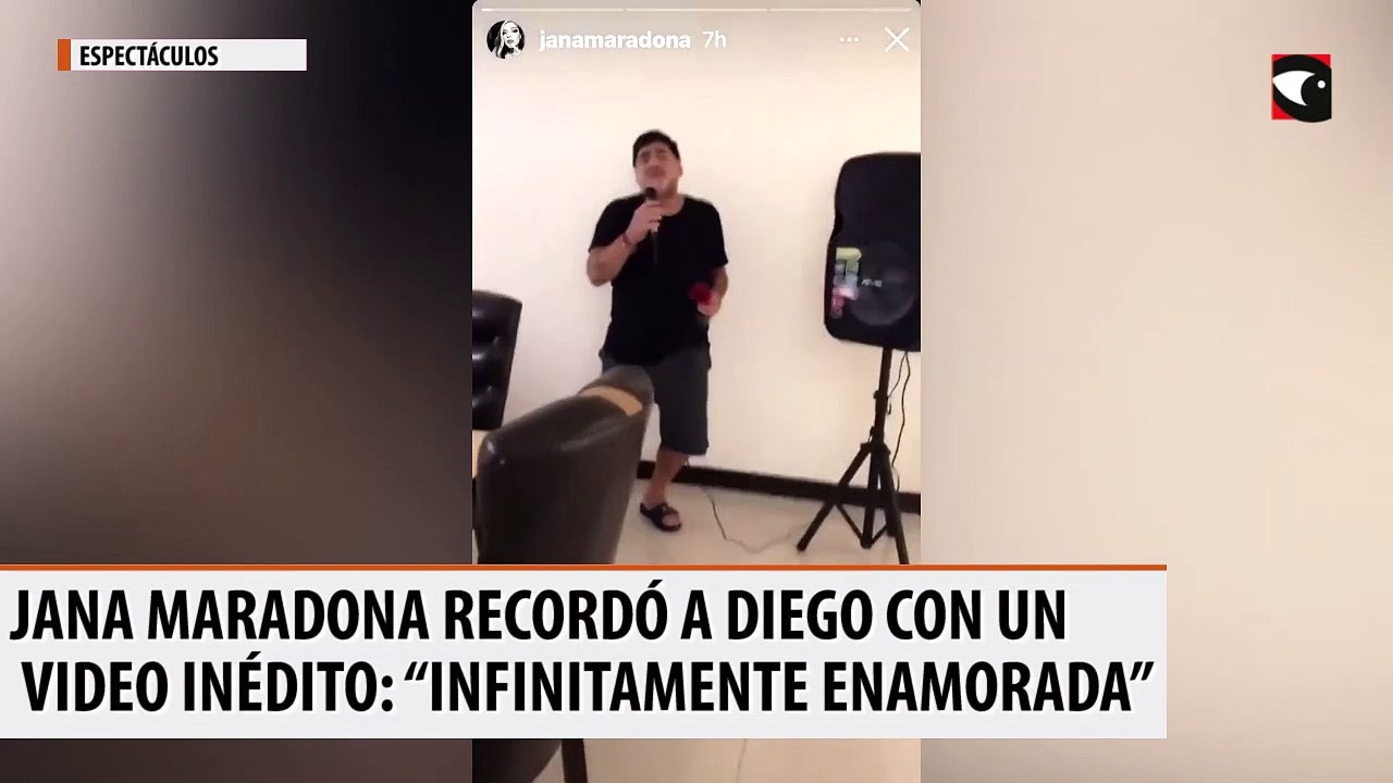 Jana Maradona recordó a Diego con un video inédito Infinitamente enamorada