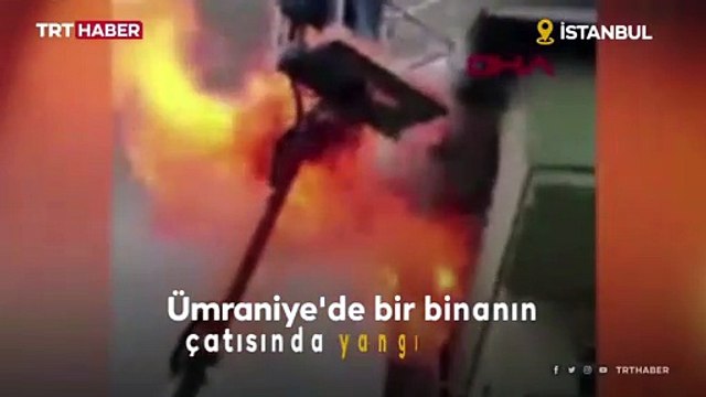 Yangında mahsur kalan kişiyi itfaiye kurtardı