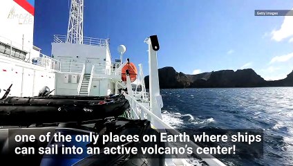 Imagine Sailing Into an Active Volcano in One of the Coldest Places on Earth