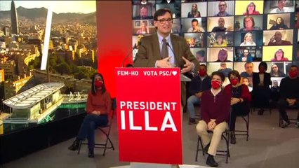 Cierre de la campaña del 14F con Illa aspirando a ser el tercer president socialista