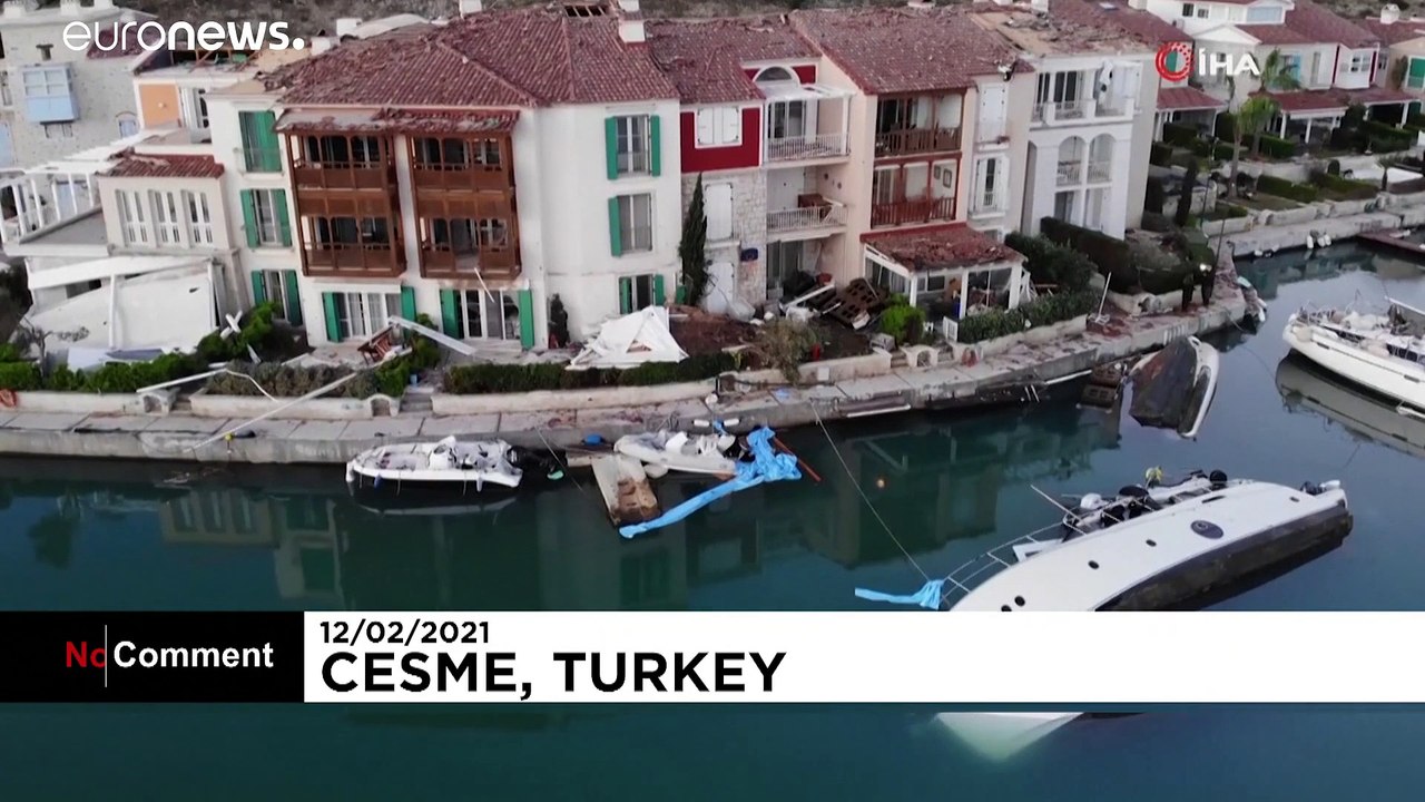 Abgedeckte Dächer, umhergewirbelte Pkw: Tornado im Urlaubsort Cesme