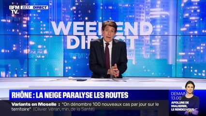 Rhône: la neige paralyse les routes - 12/02