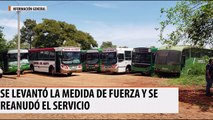 Paro de colectivos en Oberá: se levantó la medida de fuerza y se reanudó el servicio de transporte urbano