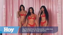 Las Kardashian enciende las redes tras publicar fotos en trajes de baño