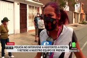 Comas: PNP intervino a periodistas de Panamericana Televisión cuando cubrían fiesta COVID de presunto oficial