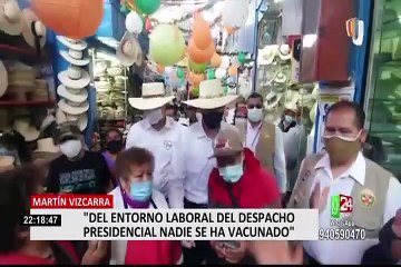 Vizcarra: "Del entorno laboral del despacho presidencial nadie se ha vacunado"