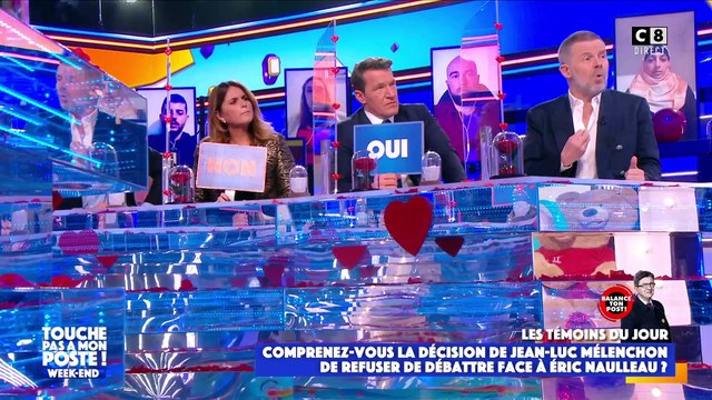Violent accrochage entre Raquel Garrido et Eric Naulleau à propos de Jean-Luc Mélenchon dans TPMP: Retire ce que tu as dit et change de ton où ça va mal se passer !