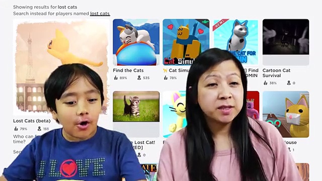 Ryan Helps Kittens and Adopts Cats in ROBLOX LOST CATS Let's Play with Ryan's Mommy