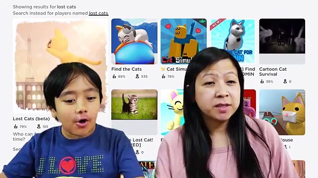 Ryan Helps Kittens and Adopts Cats in ROBLOX LOST CATS Let's Play with Ryan's Mommy