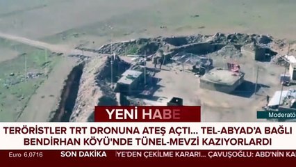 Teröristler TRT'nin dronuna ateş açtı