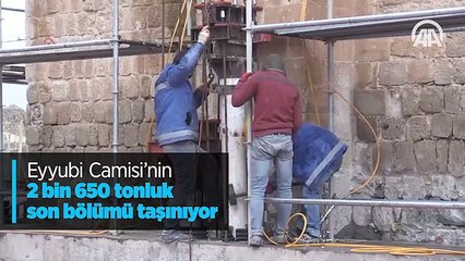 Eyyubi Camisi'nin 2 bin 650 tonluk son bölümü taşınıyor