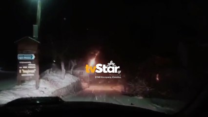 Χιόνια στον Άγιο Νικόλαο Ευρυτανίας