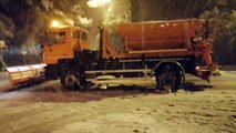 Neve ad Andria, prosegue il lavoro di spazzamento sulla Strada Statale 170 in zona Castel del Monte
