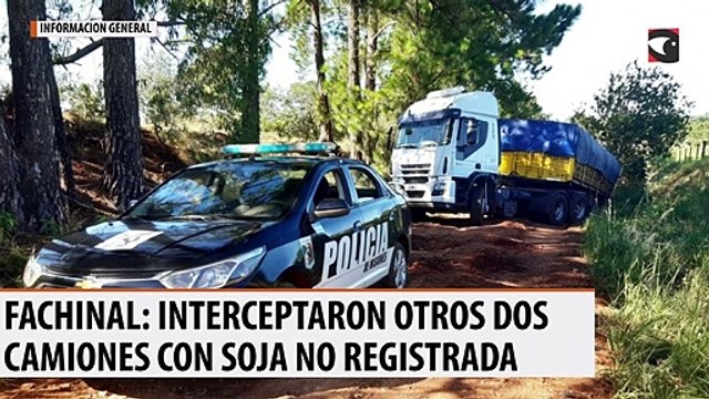 Fachinal interceptaron otros dos camiones que transportaban soja no registrada