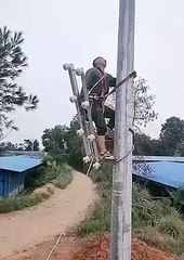 You must watch |  Best idea for climbing electrical pole for repair electricity