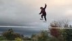 Kid Seems Overjoyed After Performing Double Frog Flip on Slackline For First Time