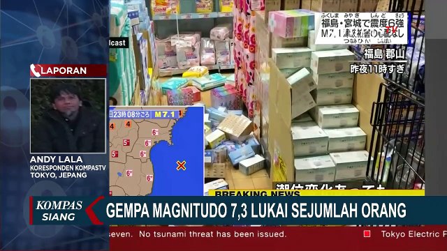 Kondisi Pasca-gempa Dahsyat Berkekuatan 7,3 Magnitudo di Fukushima Jepang