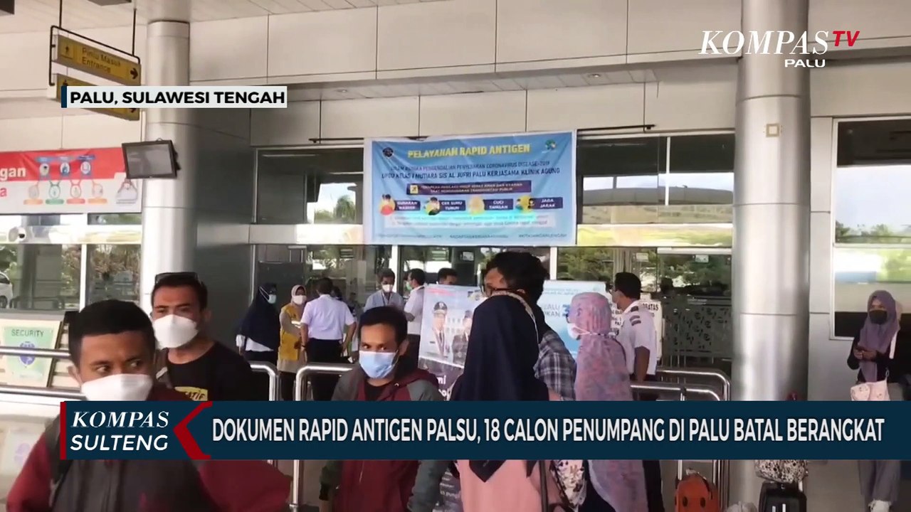 Dokumen Rapid Antigen Palsu, 18 Calon Penumpang di Palu Batal Berangkat