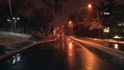 İstanbul'da kar yağışı gece boyunca devam etti