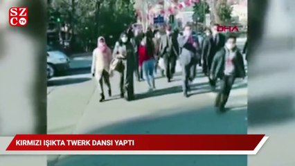 Kırmızı ışıkta Twerk dansı yaptı