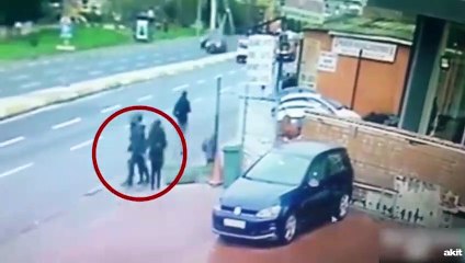 İşte holding bahçesine bomba koyan şüphelilerin yakalanma anı